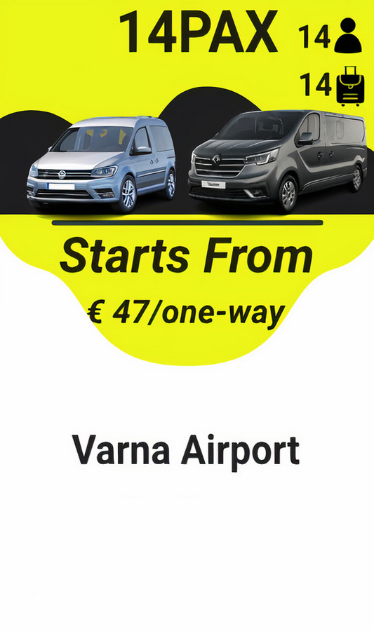 Varna Airport Taxi Transfer 14pax