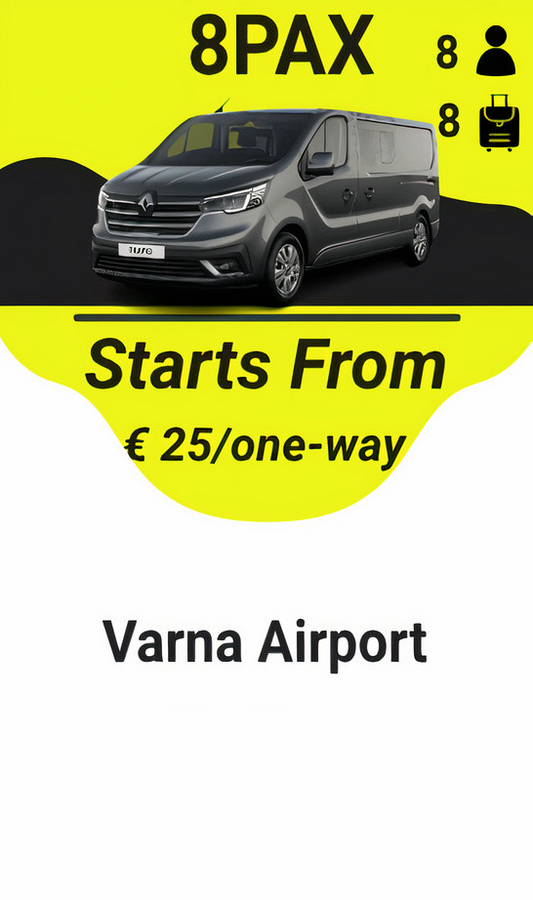 Varna Airport Taxi Transfer 8pax